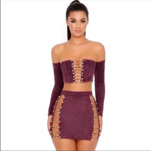 Oh Polly Suede Two Piece